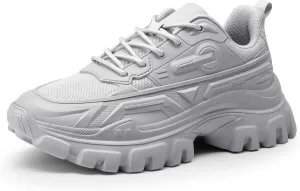 DREAM PAIRS Women Chunky Fashion Sneakers Platform Bold Lace-Up Comfortable Sneakers.