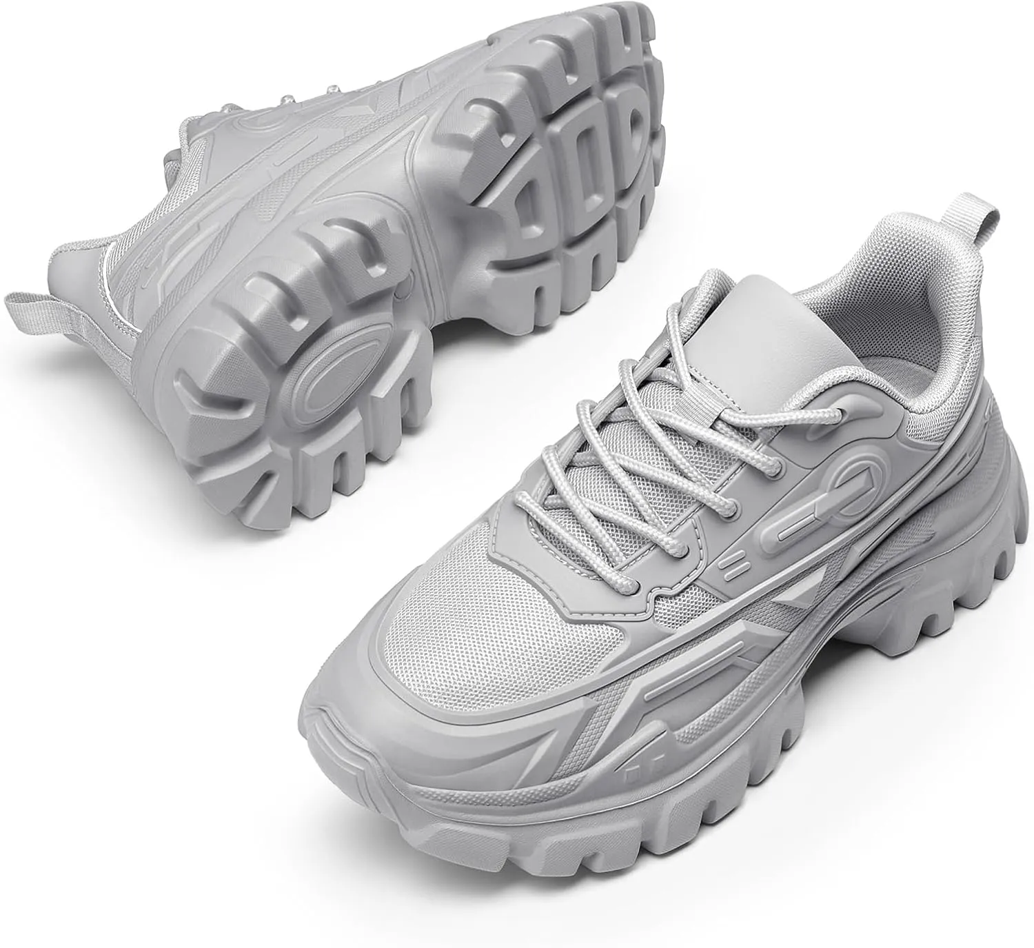 DREAM PAIRS Women Chunky Fashion Sneakers Platform Bold Lace-Up Comfortable Sneakers.