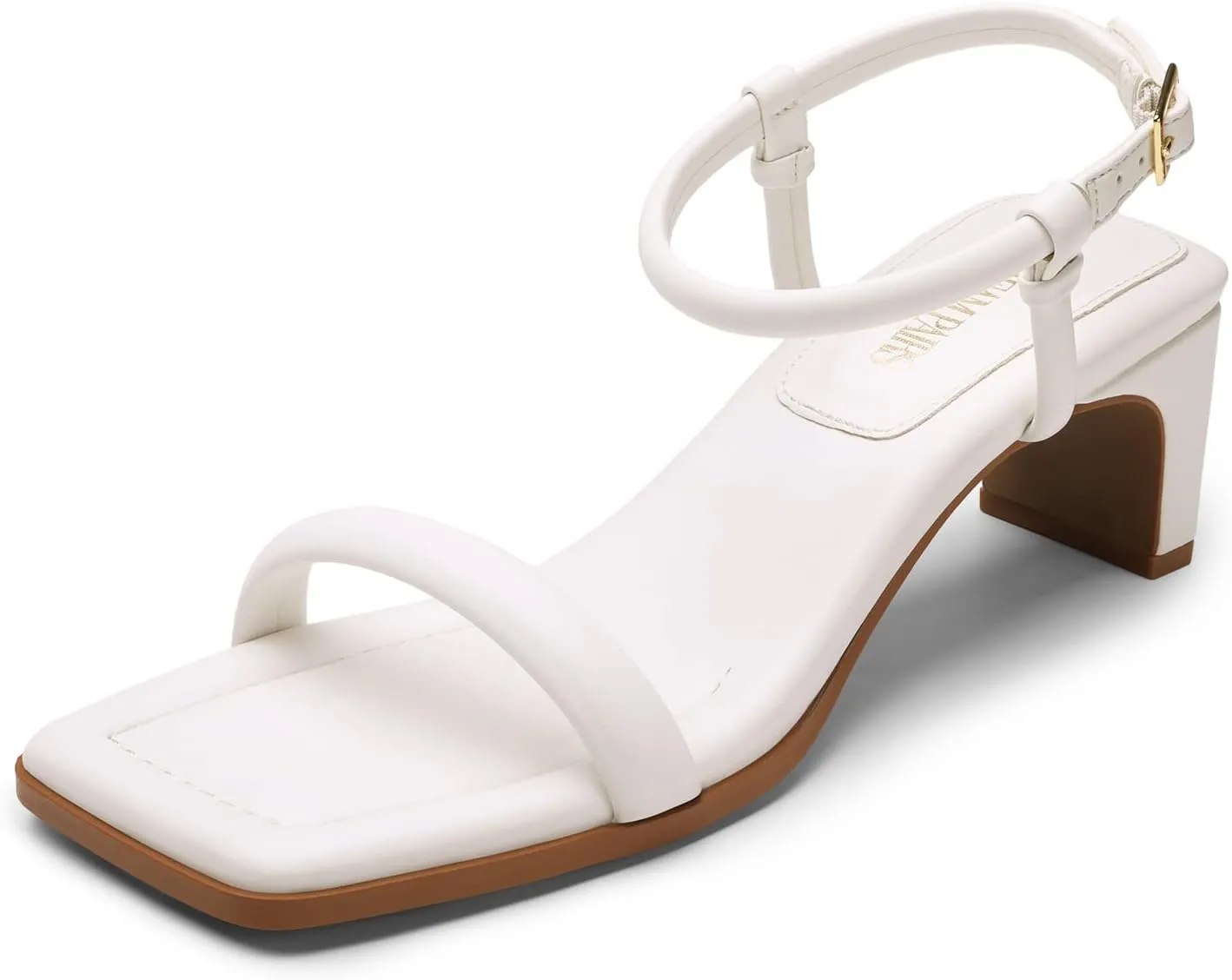 DREAM PAIRS Womens Heels Open Toe Ankle Strap Square Cute Wedding Party Sandal Comfort Dress Shoes