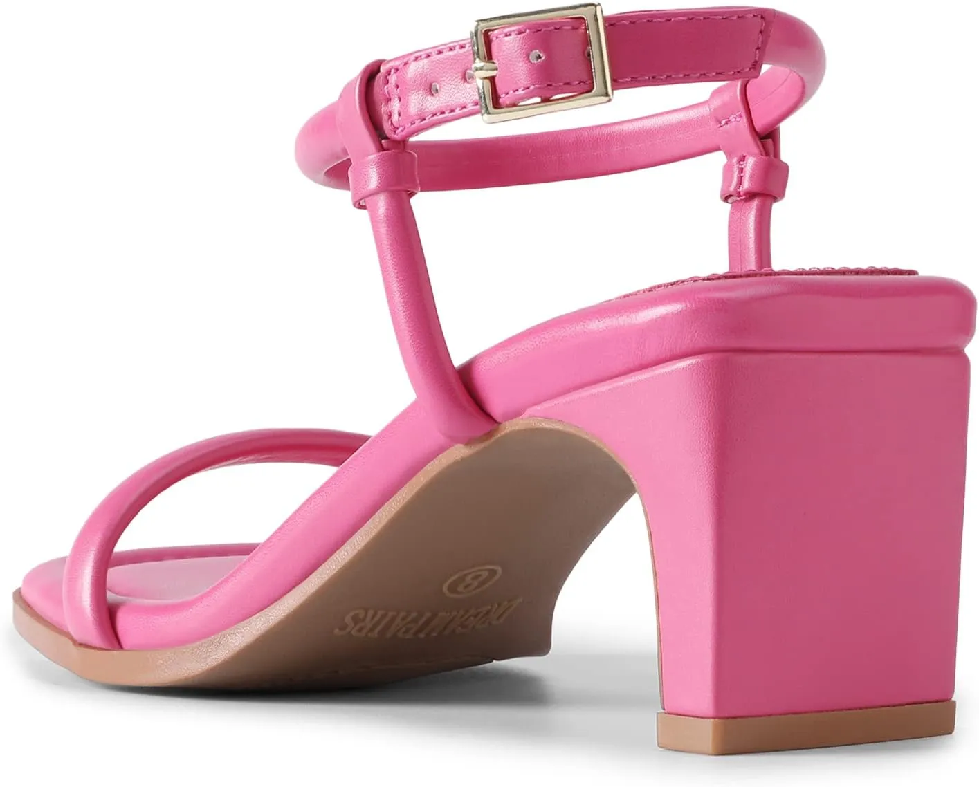 DREAM PAIRS Womens Heels Open Toe Ankle Strap Square Cute Wedding Party Sandal Comfort Dress Shoes