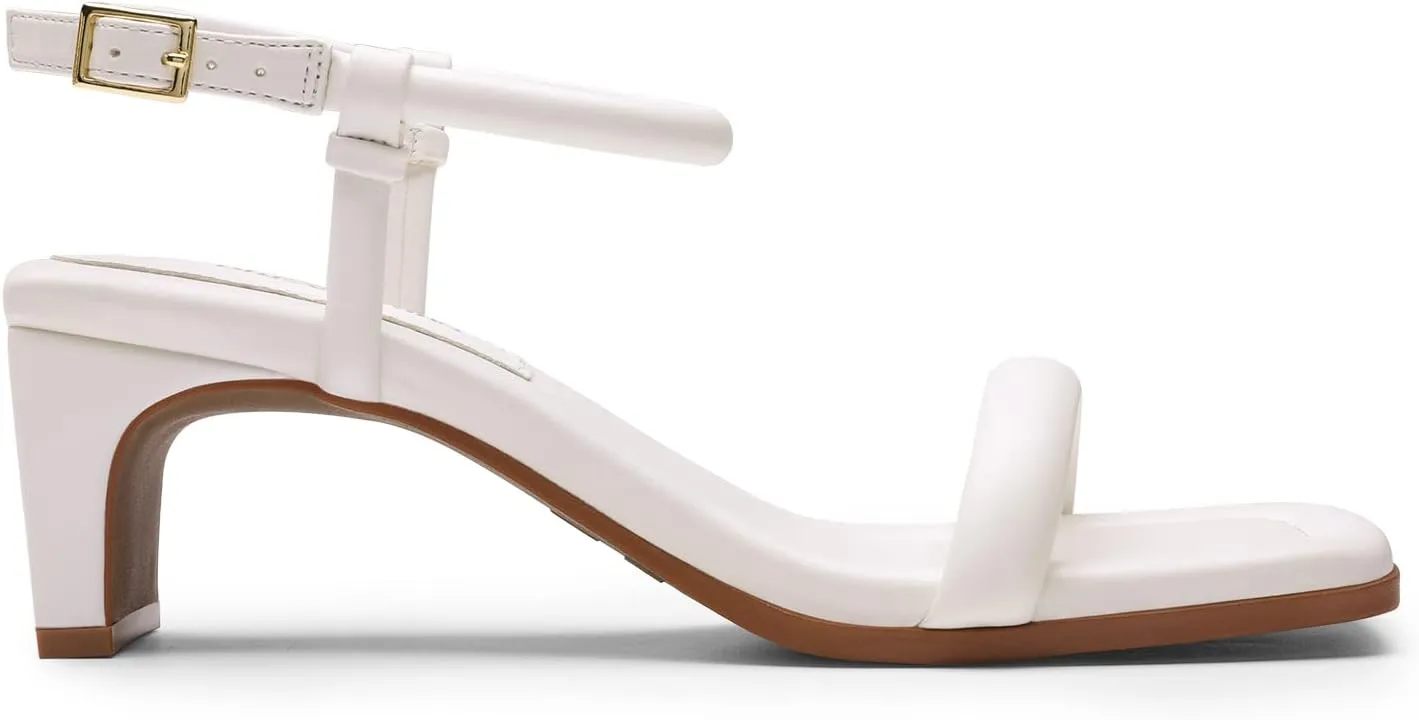 DREAM PAIRS Womens Heels Open Toe Ankle Strap Square Cute Wedding Party Sandal Comfort Dress Shoes