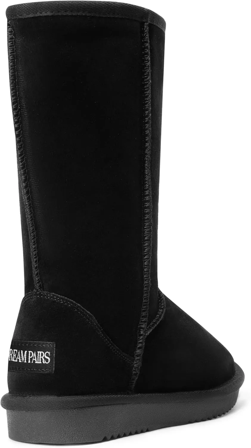 DREAM PAIRS Women's High-top Winter Snow Boots Slip on Warm Comfortable Outdoor Booties Shoes for Women FuzzyClassic