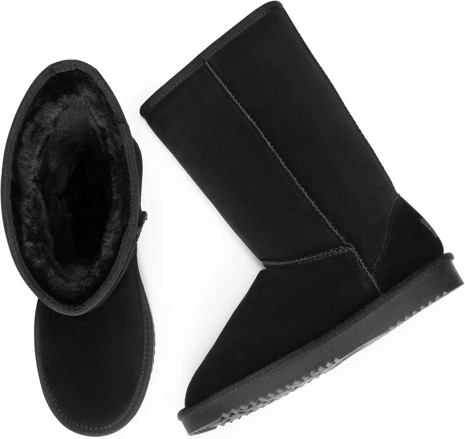 DREAM PAIRS Women's High-top Winter Snow Boots Slip on Warm Comfortable Outdoor Booties Shoes for Women FuzzyClassic