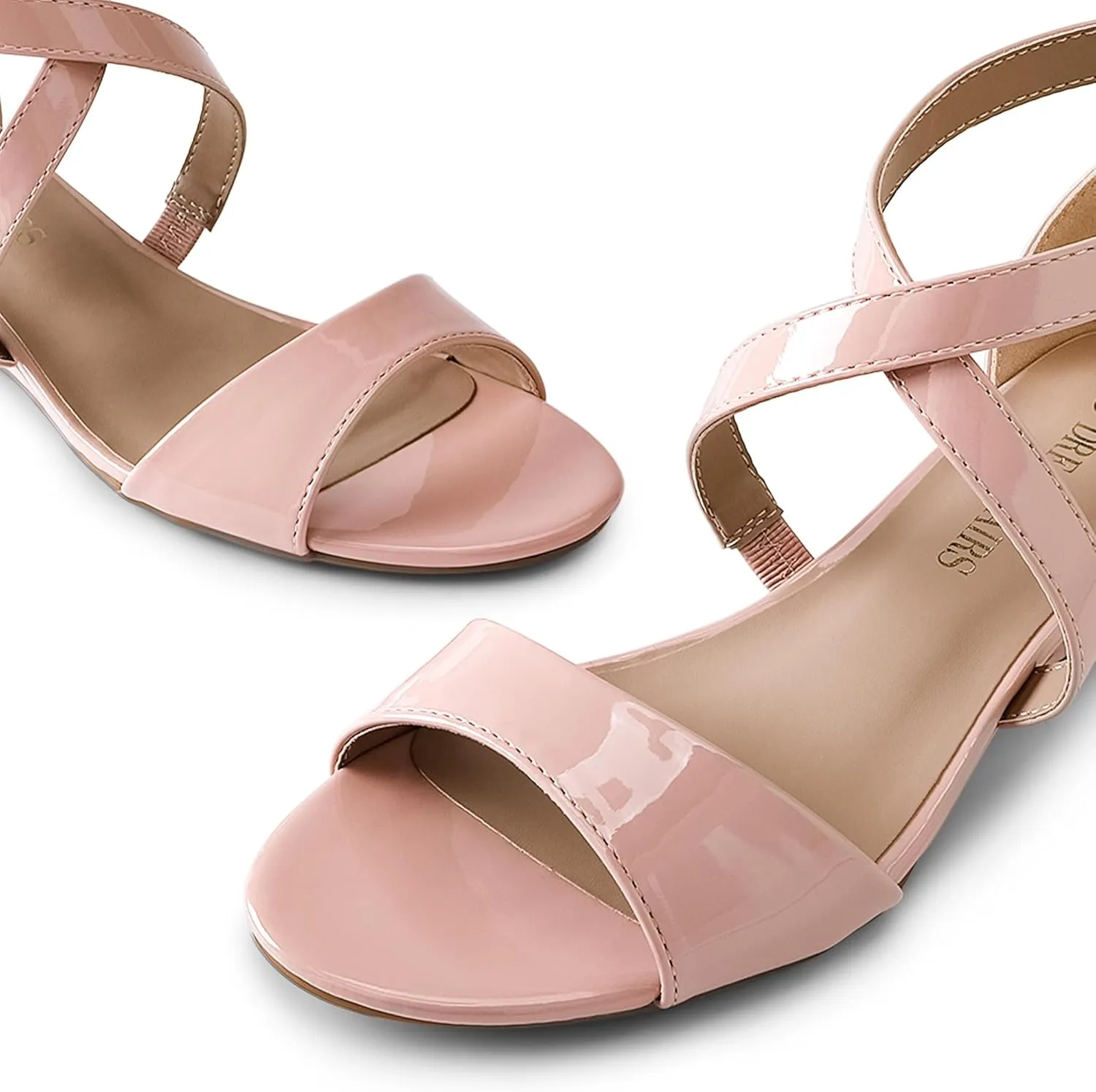 DREAM PAIRS Women's Low Wedge Sandals Ankle Strap Heel Sandal Open Toe Wide Dress Summer Shoes