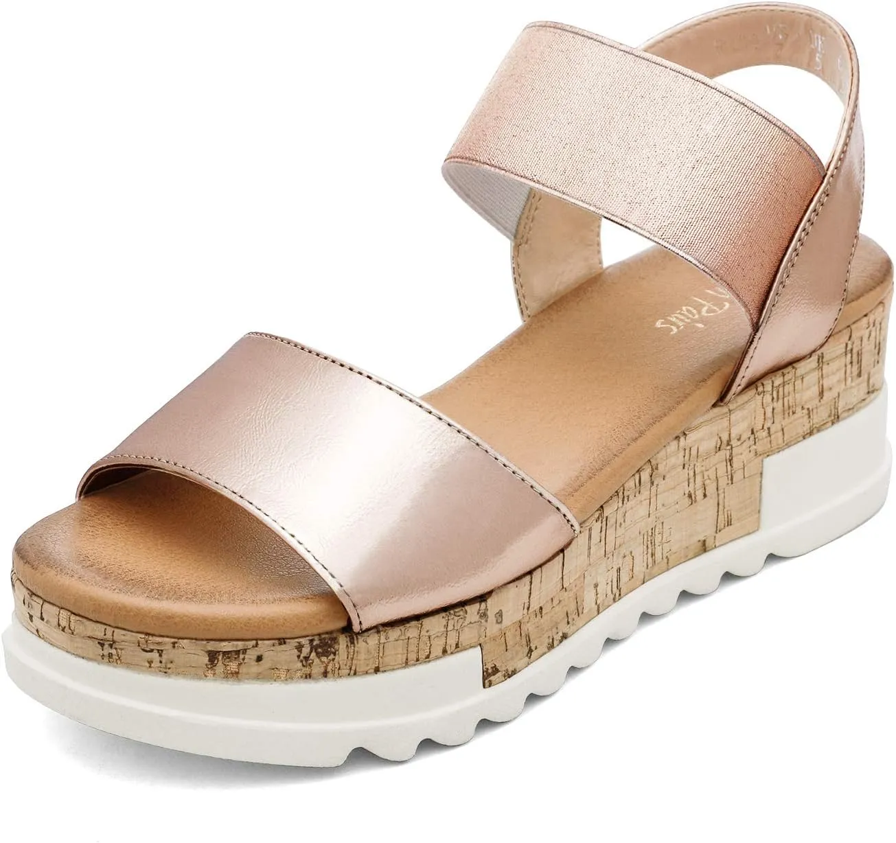 DREAM PAIRS Women's Open Toe Ankle Strap Casual Flatform Platform Wedges Sandals