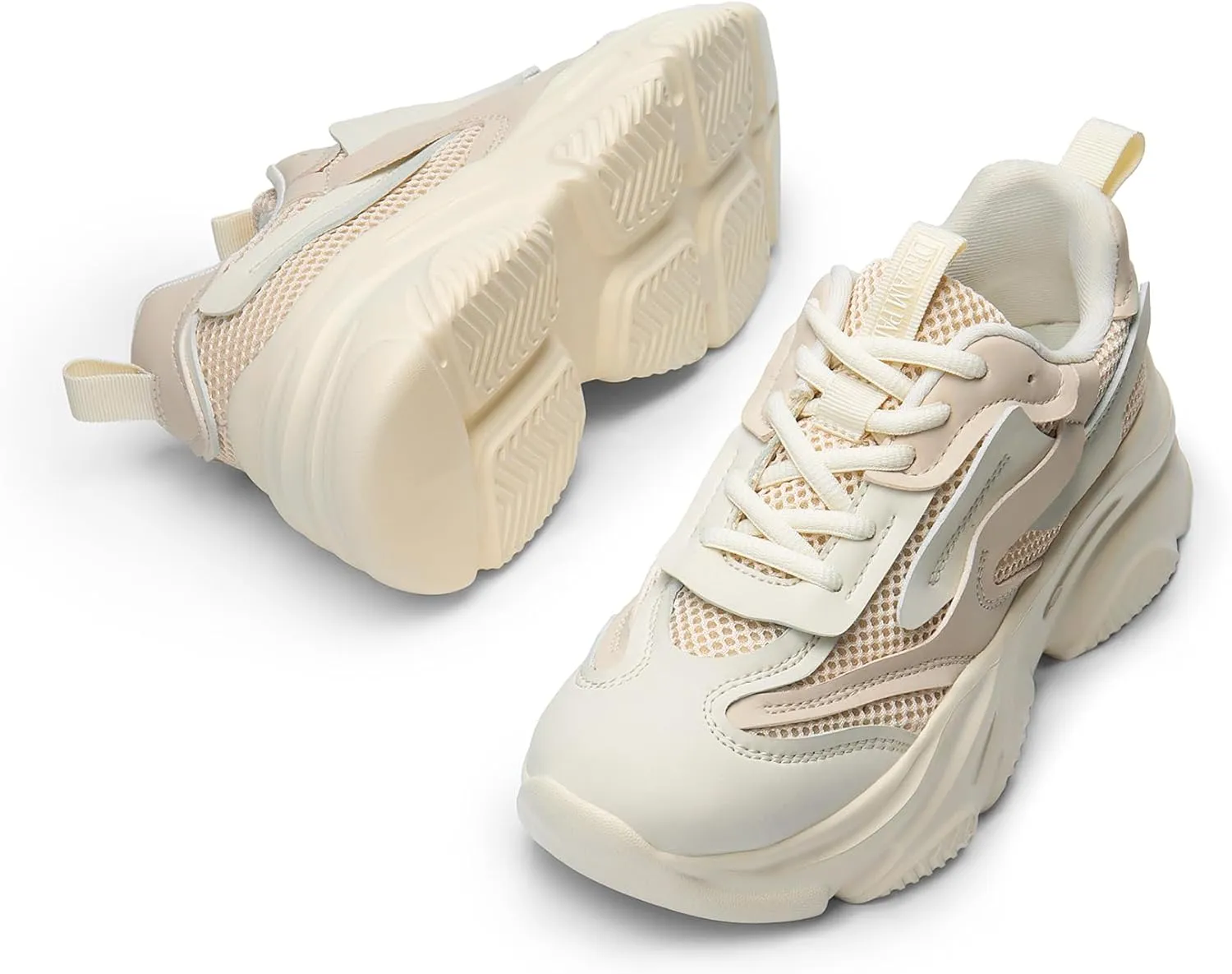 DREAM PAIRS Women's Platform Chunky Fashion Sneakers Jaxon Walking Lace-Up Comfortable Dad Sneakers Workout Sport Work Casual Tennis Shoes