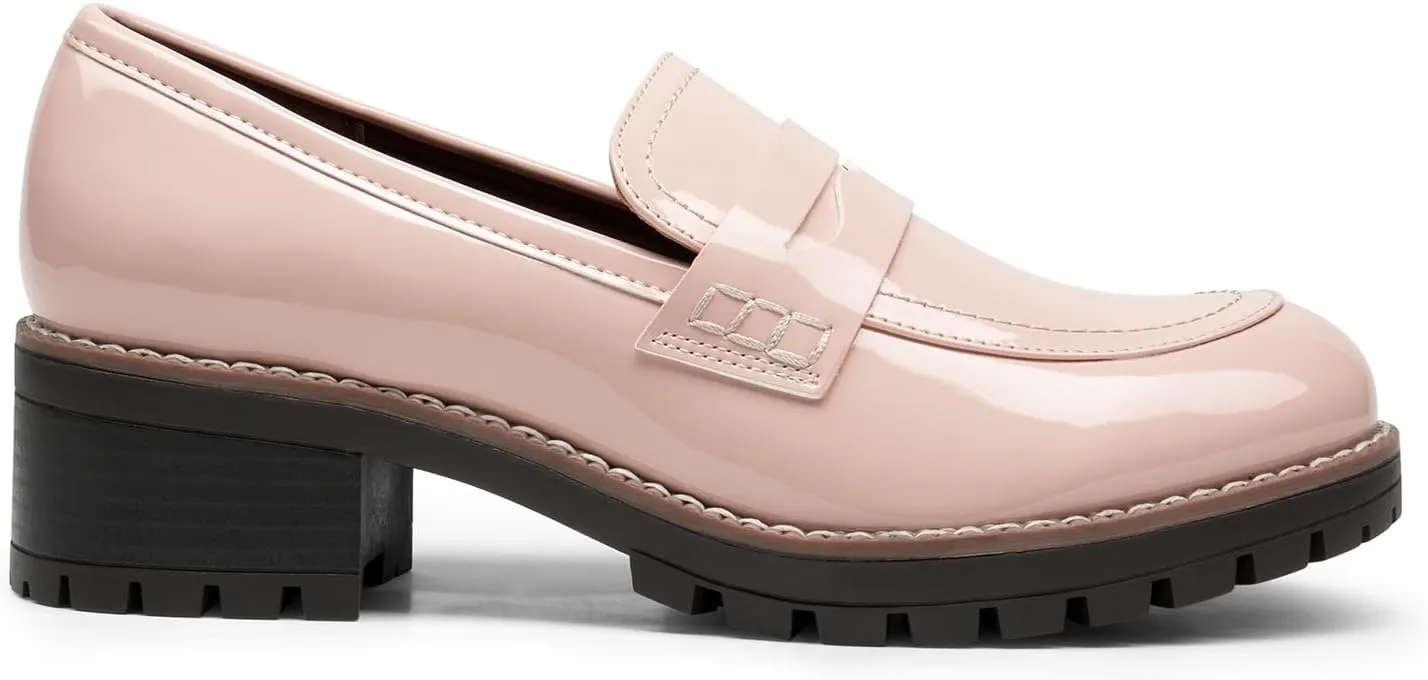 DREAM PAIRS Women's Platform Chunky Heeled Loafers, Womens Business Casual Shoes