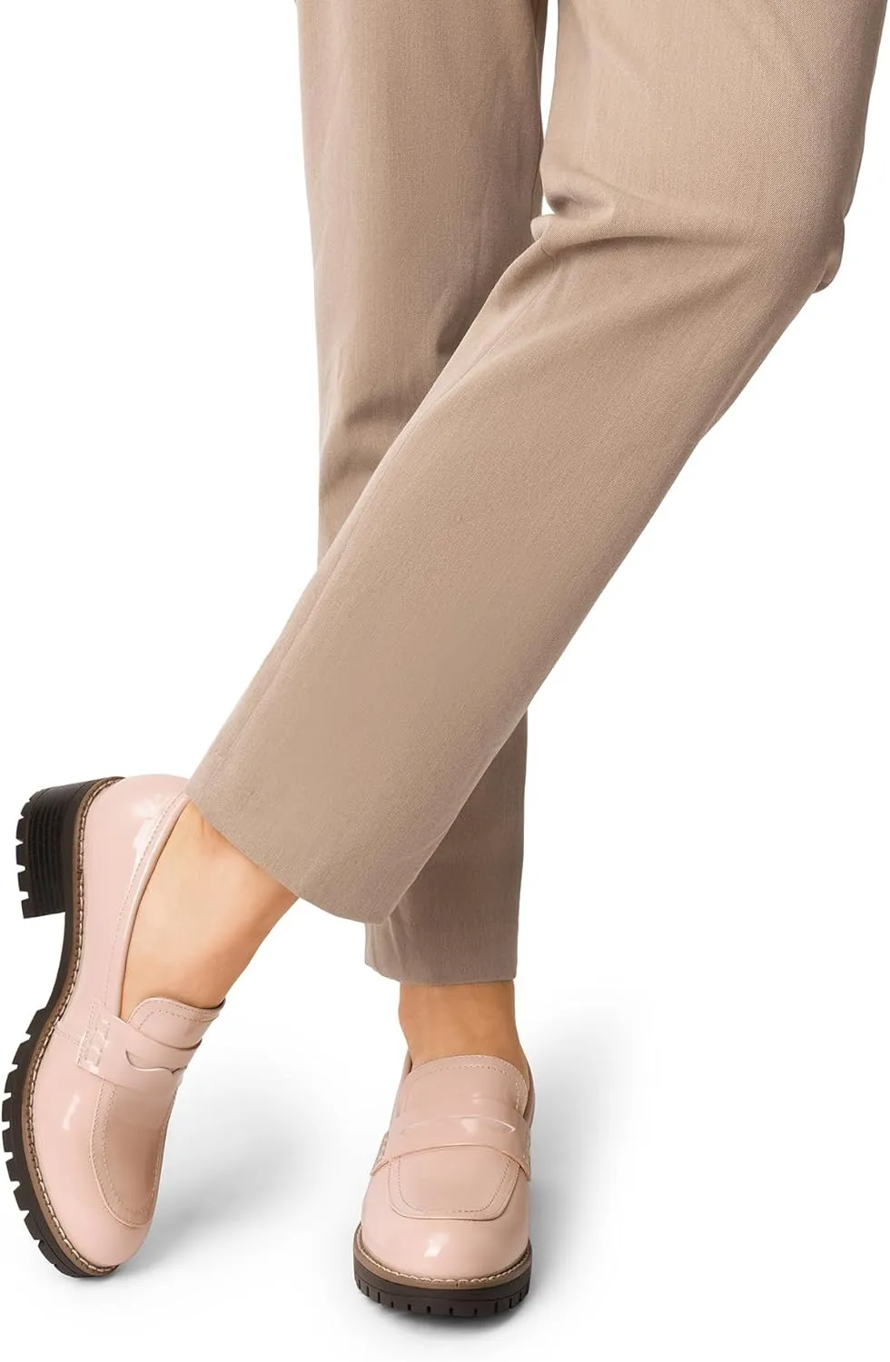 DREAM PAIRS Women's Platform Chunky Heeled Loafers, Womens Business Casual Shoes