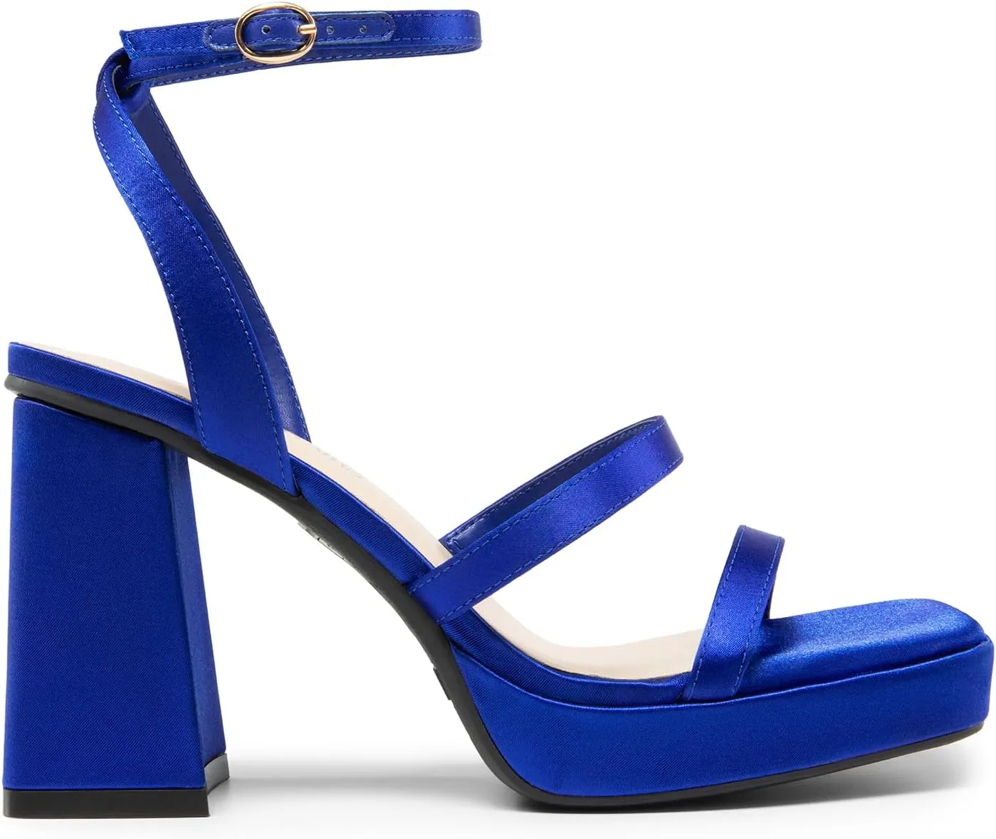 DREAM PAIRS Women's Platform Strappy Heels Open Toe Ankle Strap Square Party Sandals Y2K Dress Shoes