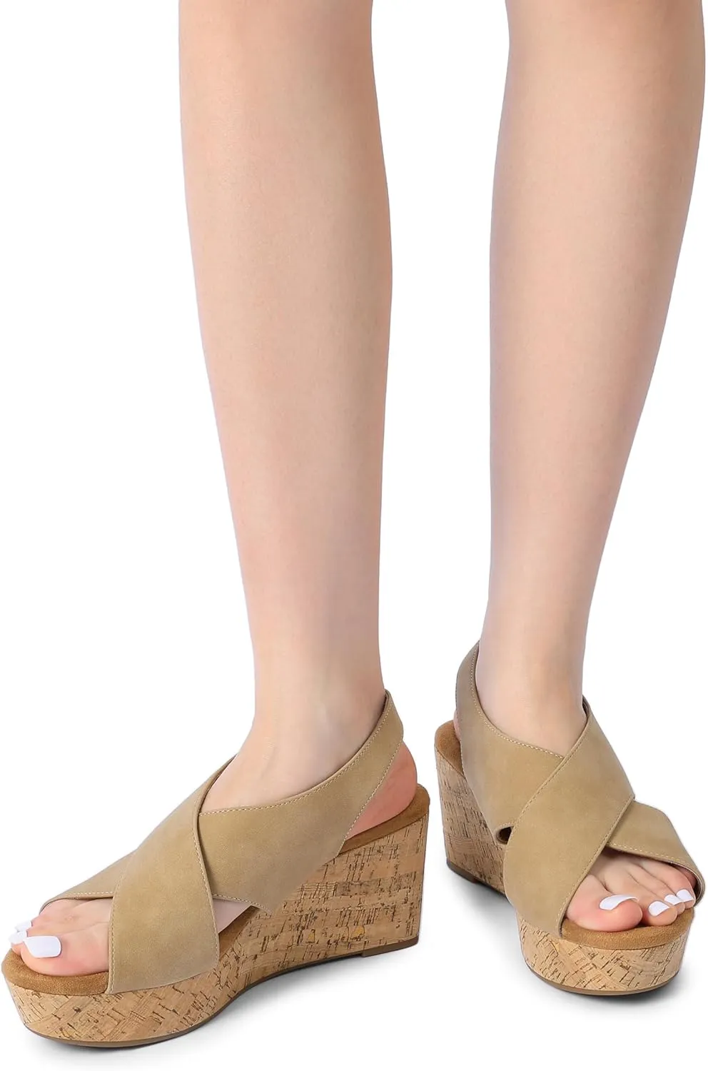 DREAM PAIRS Women's Platform Wedge Sandals Comfortable Ankle Strap Sandals for Women Casual Dressy Summer