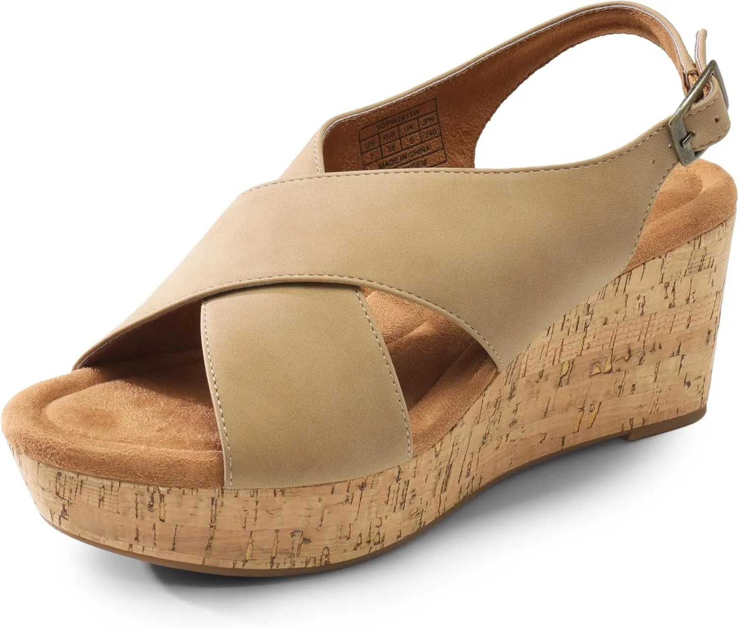 DREAM PAIRS Women's Platform Wedge Sandals Comfortable Ankle Strap Sandals for Women Casual Dressy Summer