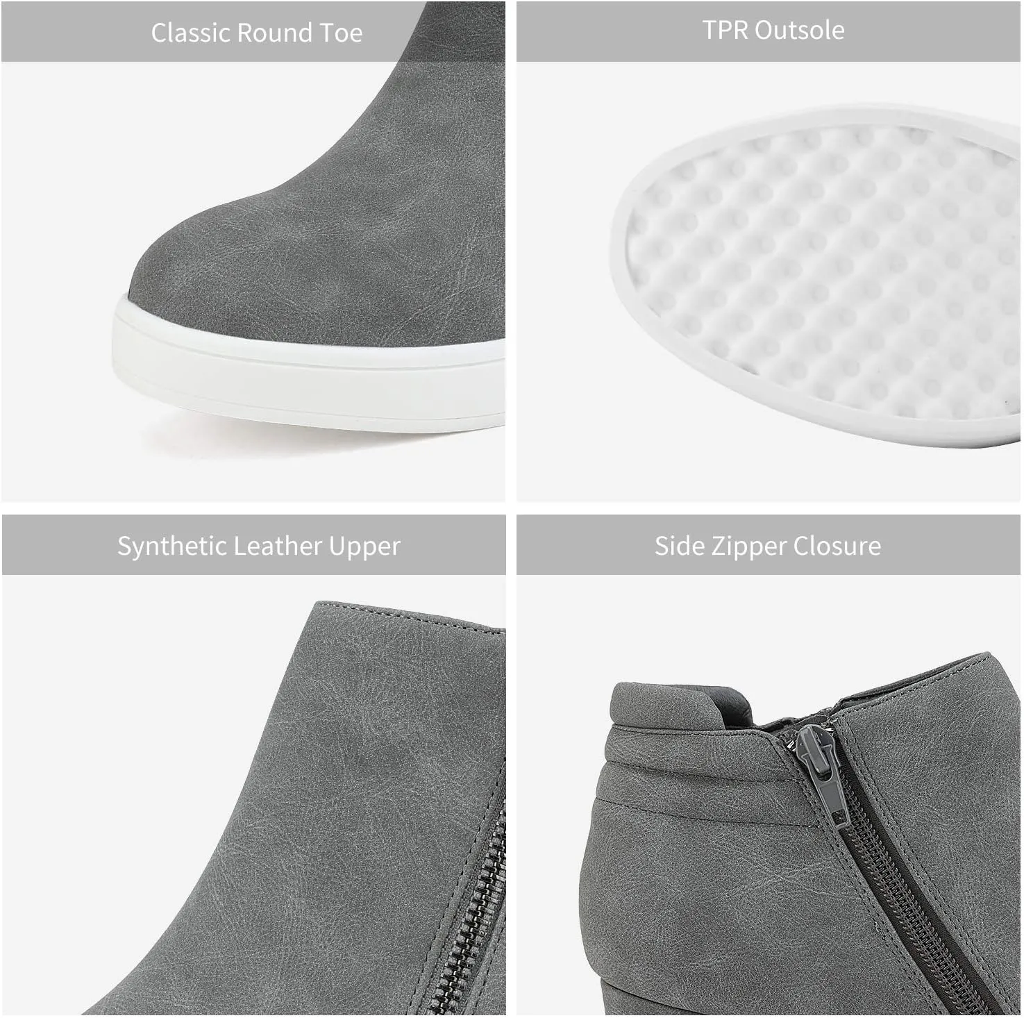 DREAM PAIRS Women’s Platform Wedge Sneakers Ankle Booties