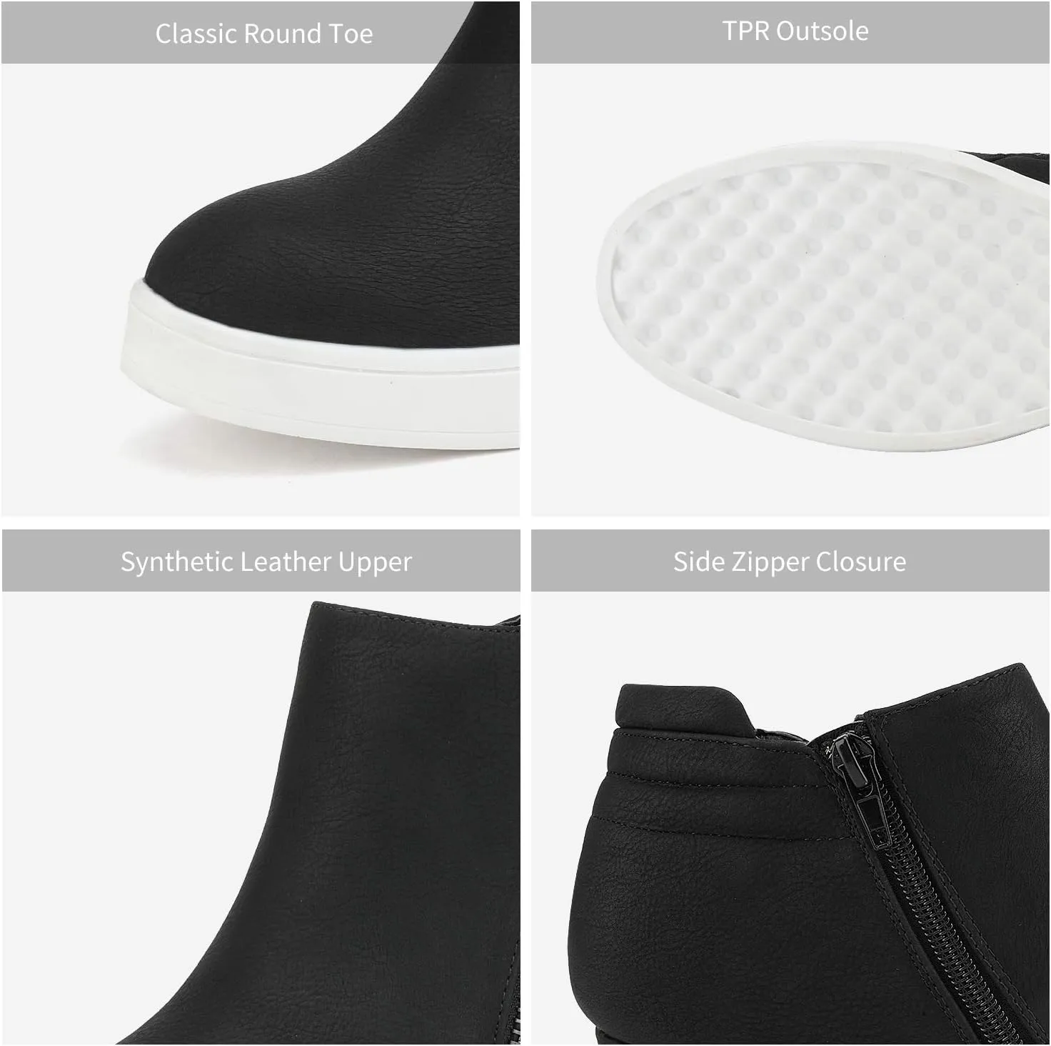 DREAM PAIRS Women’s Platform Wedge Sneakers Ankle Booties