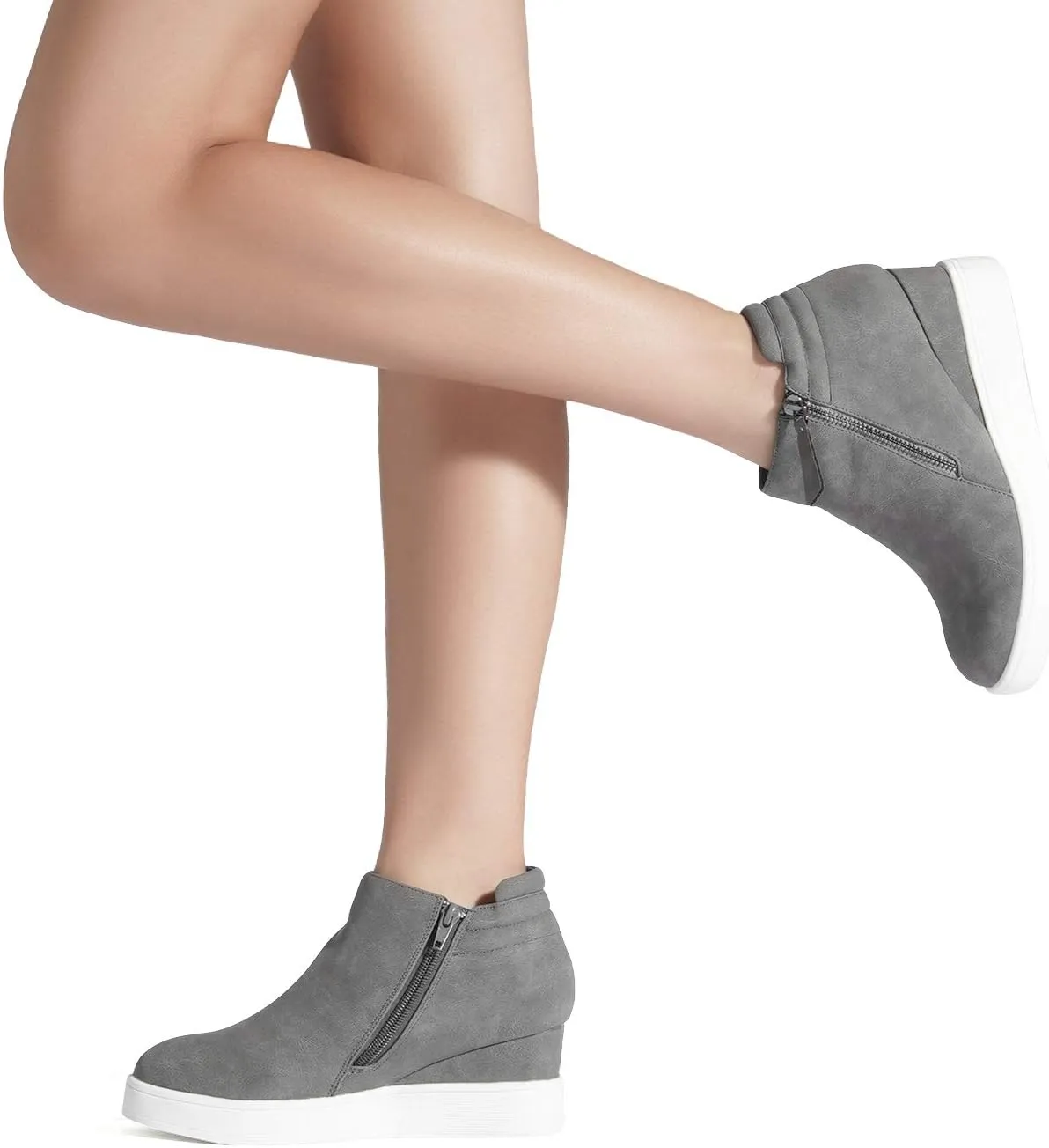 DREAM PAIRS Women’s Platform Wedge Sneakers Ankle Booties