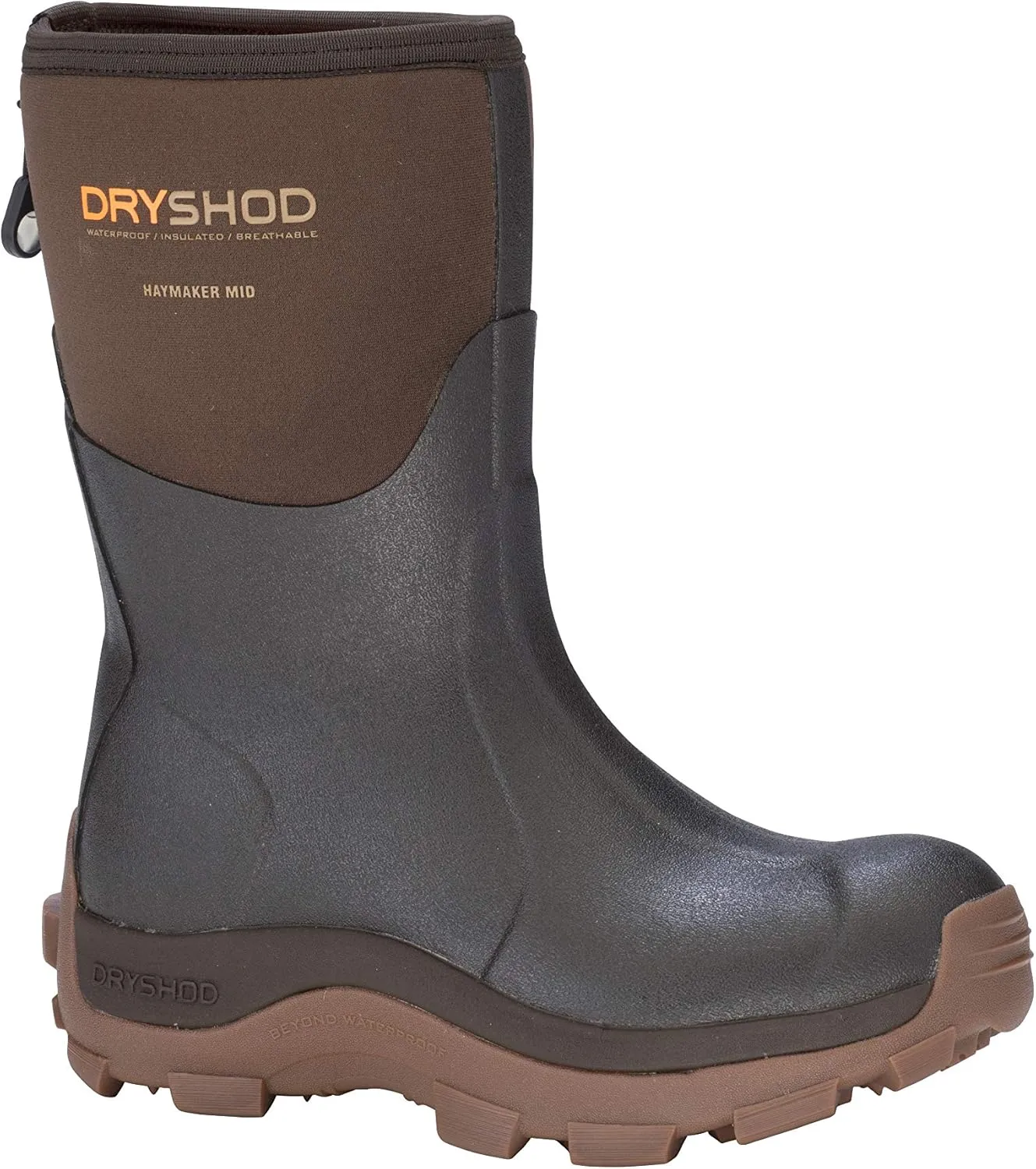 Dryshod Women's Haymaker Mid Hard Working Boots|Rubber | Waterproof | Brown |HAY-WM-BR
