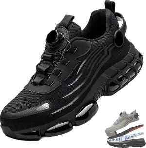 Evontira Shoes for Men, Evontura Steel Toe Shoes, Evontira Steel Toe Power Trainers, Puncture Proof Slip on Sneakers