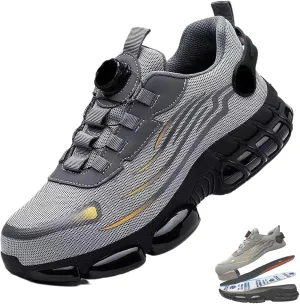 Evontira Shoes for Men, Evontura Steel Toe Shoes, Evontira Steel Toe Power Trainers, Puncture Proof Slip on Sneakers