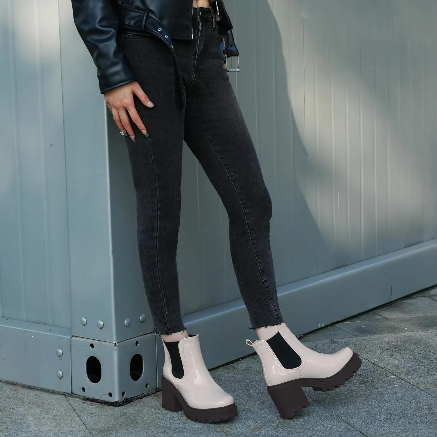 firelli Women Fashion Chelsea Boots Platform Boots Classic Ankle Booties