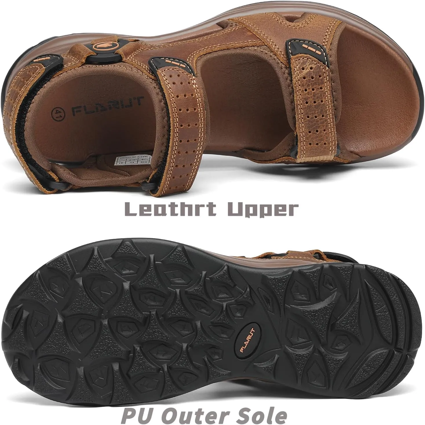 FLARUT Men's Sport Sandals Outdoor Hiking Sandal Open Toe Walking Sandals for Summer Beach Water Shoes