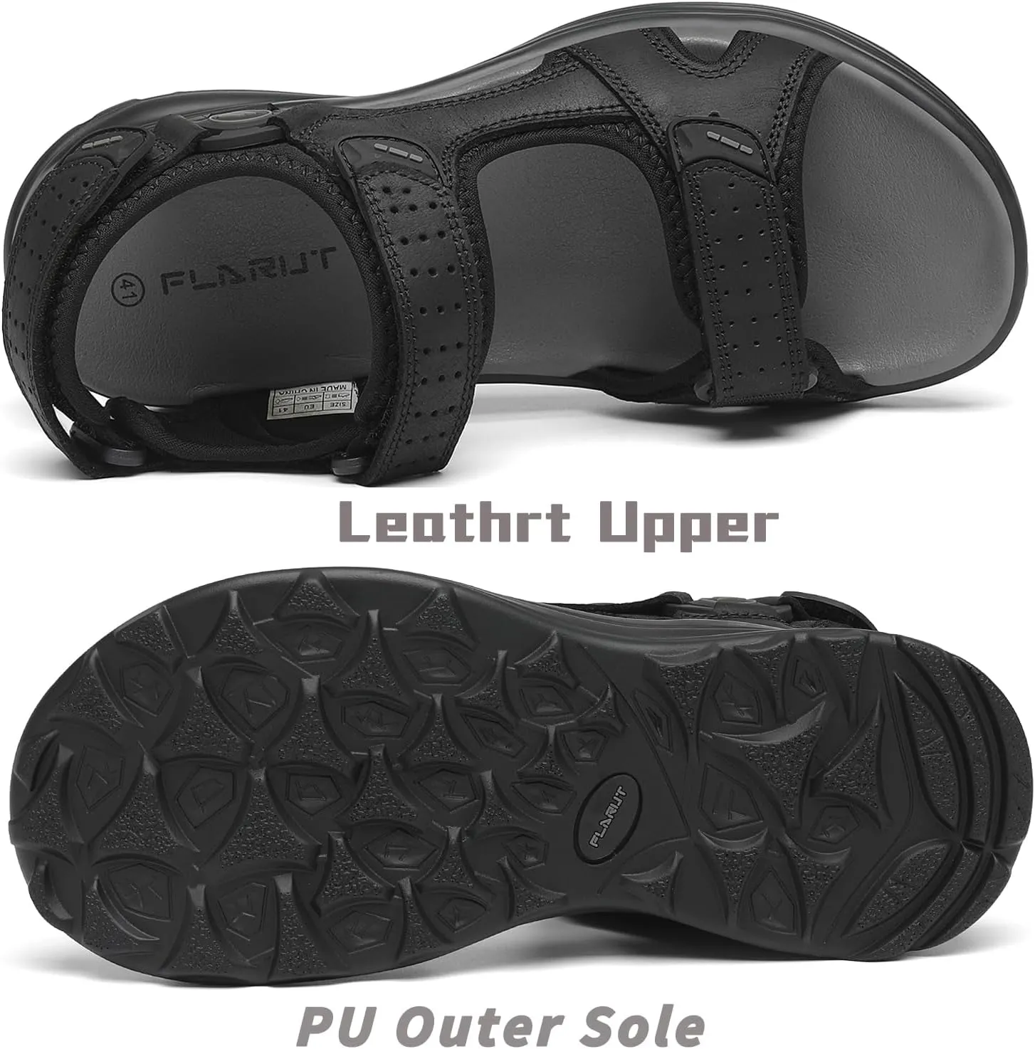 FLARUT Men's Sport Sandals Outdoor Hiking Sandal Open Toe Walking Sandals for Summer Beach Water Shoes