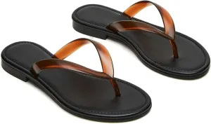 Flip Flops for Women Comfortable Transparent Beach Sandals Lightweight Slip on Walking Thong Sandals
