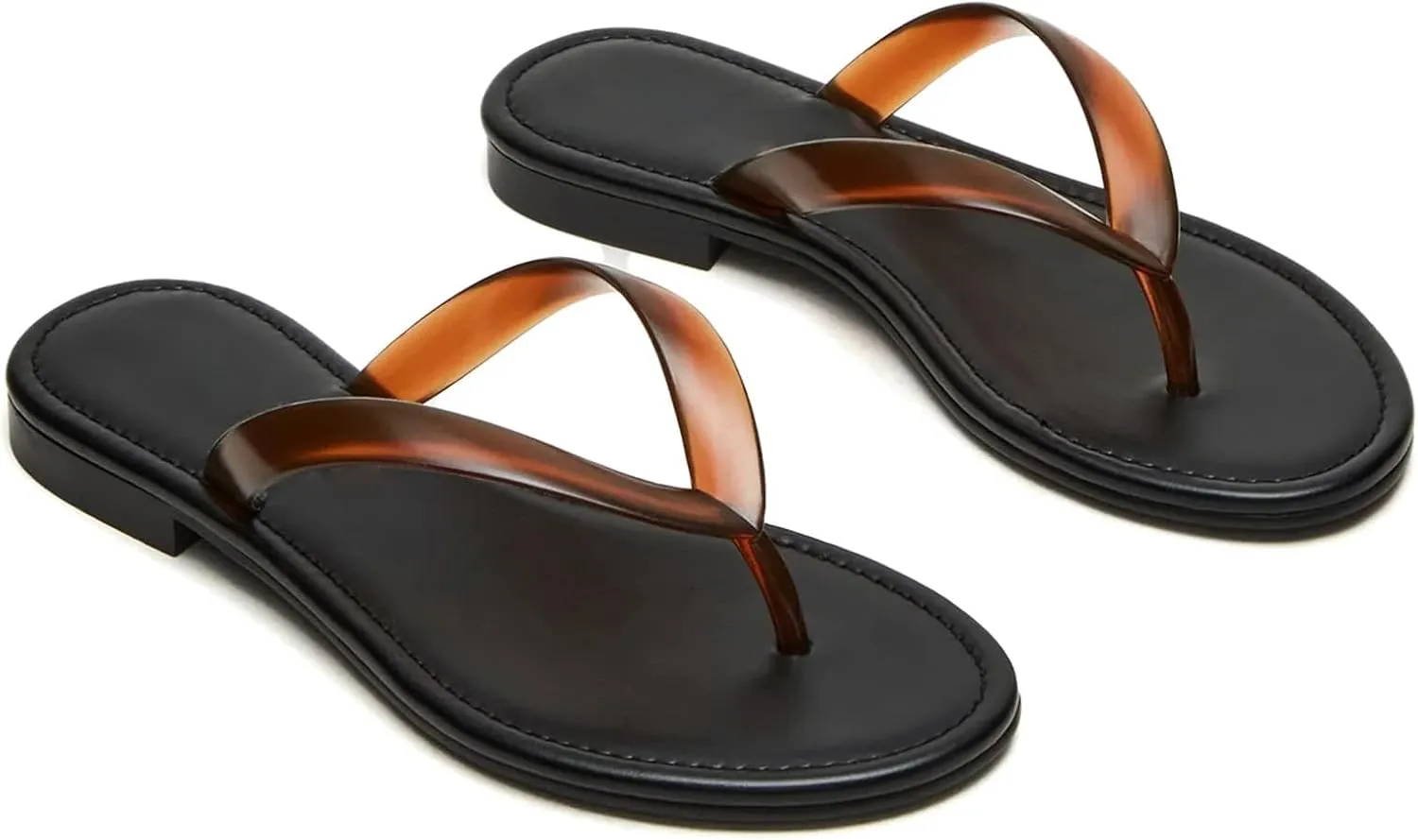 Flip Flops for Women Comfortable Transparent Beach Sandals Lightweight Slip on Walking Thong Sandals