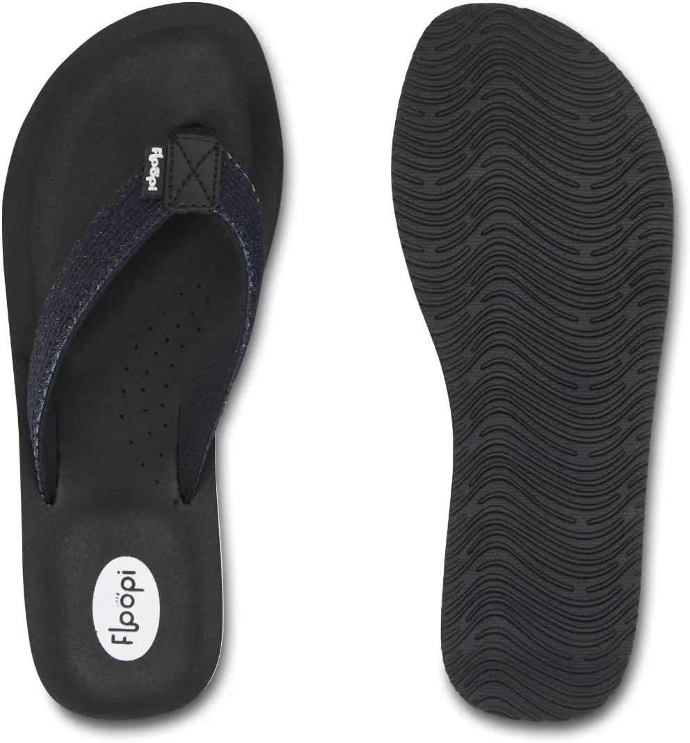 Floopi Flip Flops for Women Casual Thong Womens Sandals Comfort Heel Cushion, Ladies Beach Sandals with Indoor & Outdoor Anti Skid Soles