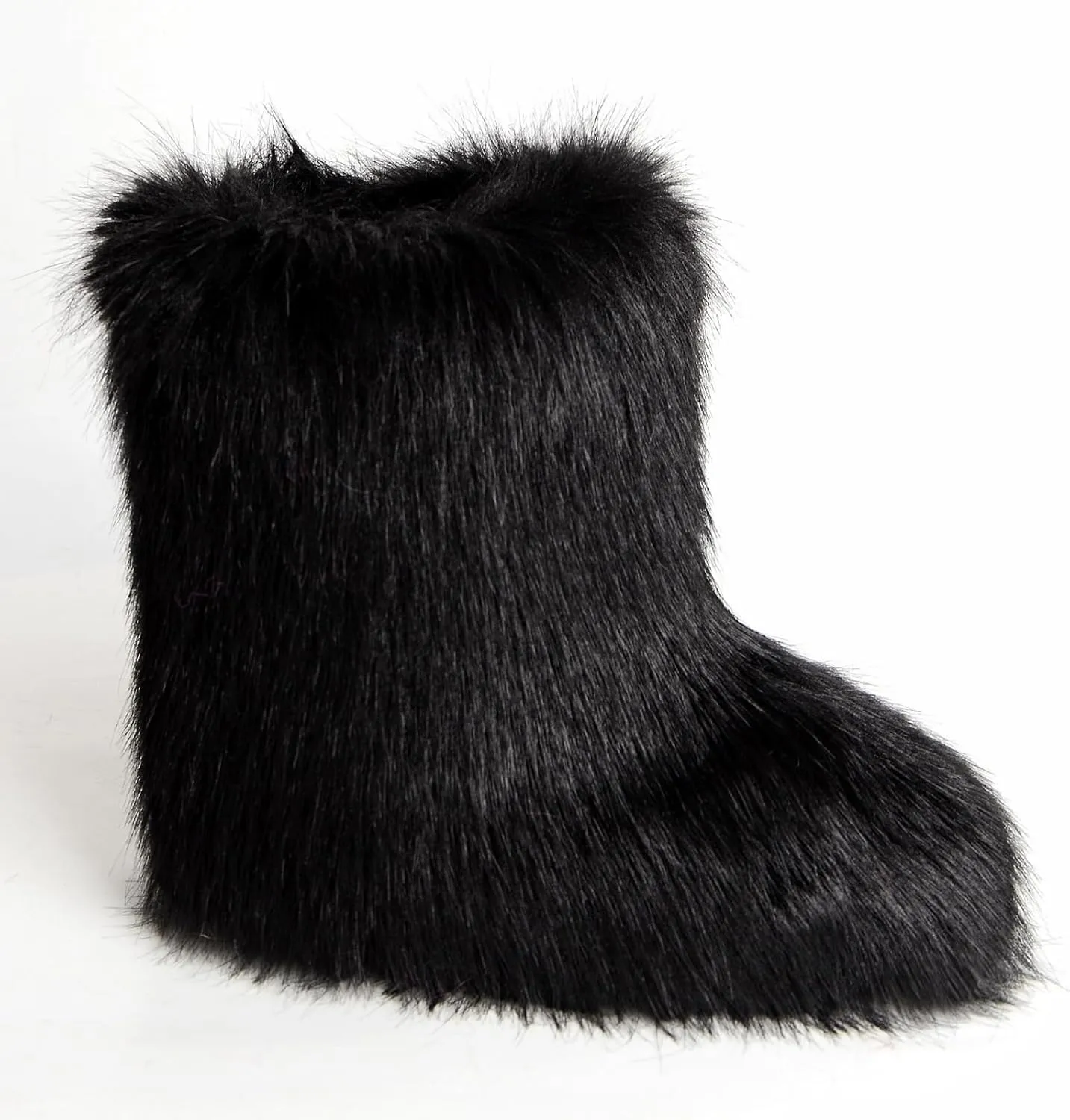 Fluffy Faux Fur Boots for Women Mid-Calf Furry Snow Boots