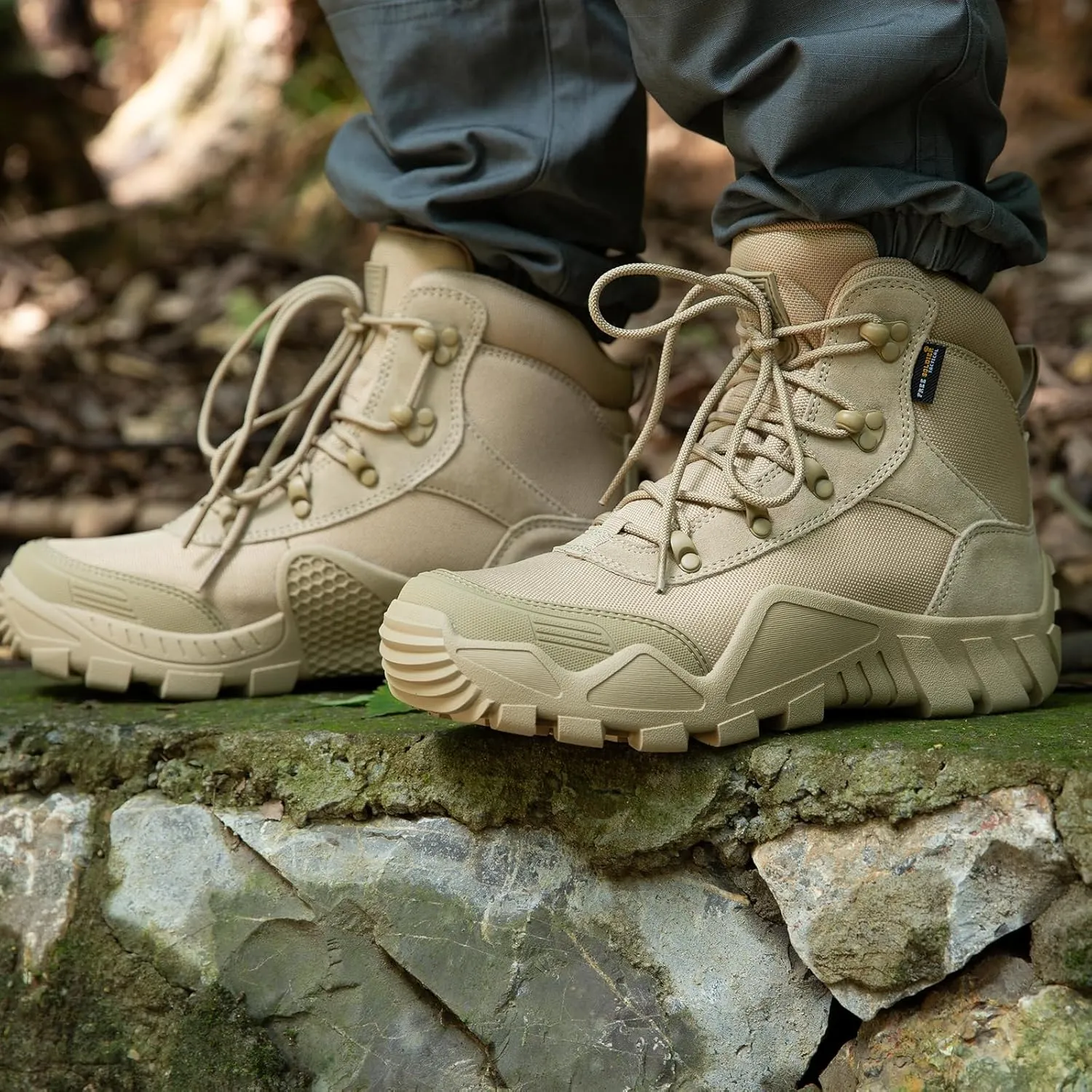 FREE SOLDIER Men's Waterproof Hiking Military Boots