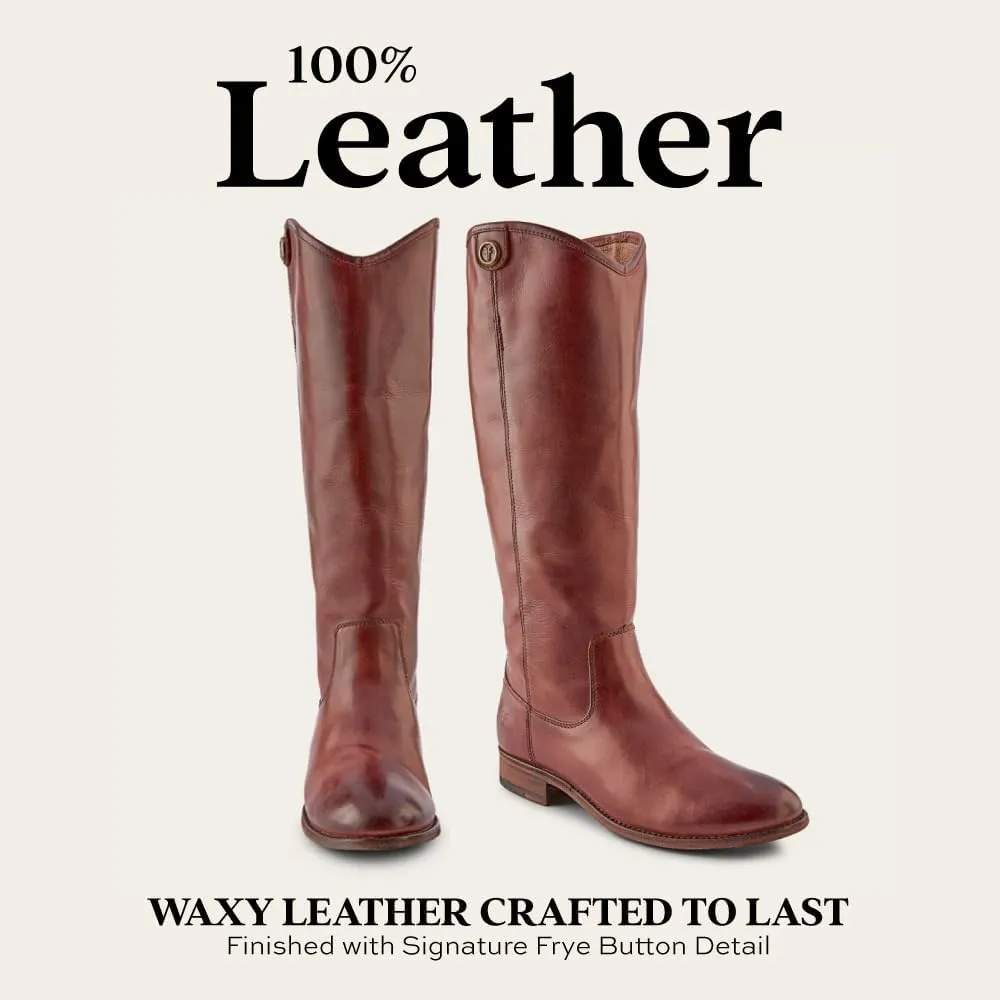 Frye Melissa Button 2 Equestrian-Inspired Tall Boots for Women Made from Hard-Wearing Vintage Leather with Antique Metal Hardware and Leather Outsole – 15 ½” Shaft Height