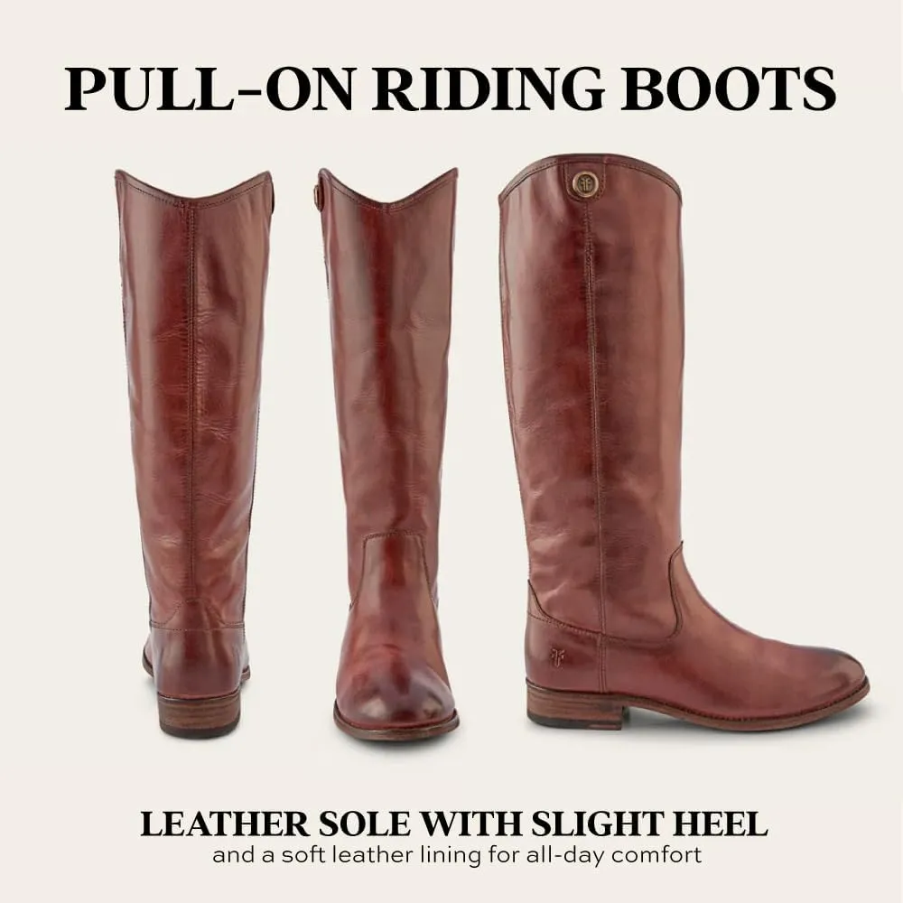 Frye Melissa Button 2 Equestrian-Inspired Tall Boots for Women Made from Hard-Wearing Vintage Leather with Antique Metal Hardware and Leather Outsole – 15 ½” Shaft Height
