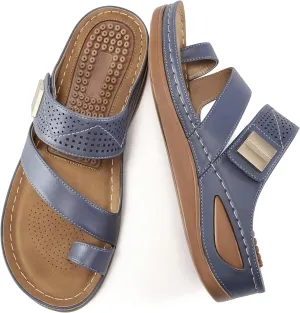 FUDYNMALC Womens Sandals Wedge Shoes: Comfortable Orthopedic Sandals for Women Casual Summer Dressy Flip Flops Beach Walking Sandals