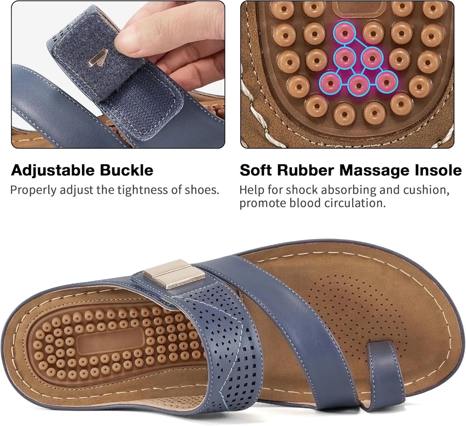 FUDYNMALC Womens Sandals Wedge Shoes: Comfortable Orthopedic Sandals for Women Casual Summer Dressy Flip Flops Beach Walking Sandals