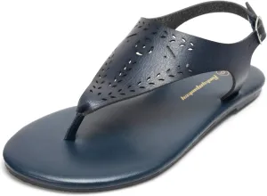 FUNKYMONKEY Thong Flat Sandals, Women's Casual T-Strap and Adjustable Ankle Buckle for Summer Beach Sandals