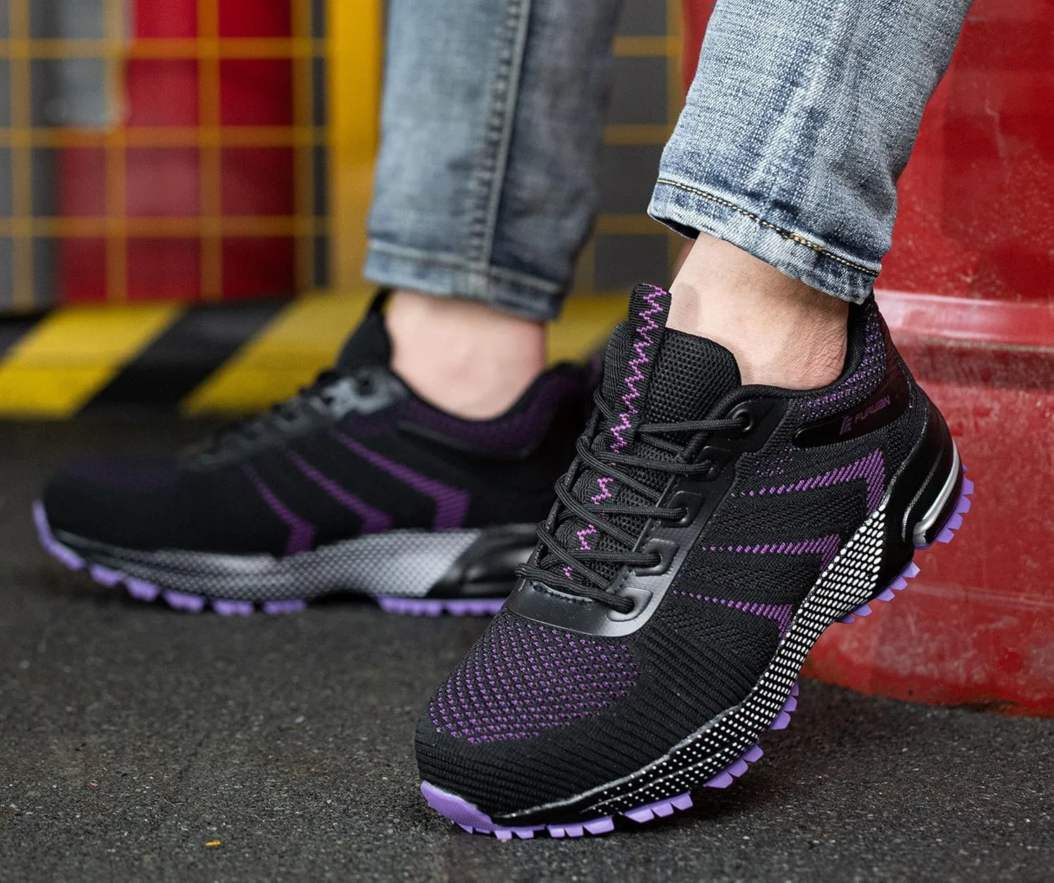 Furuian Steel Toe Sneakers for Women Men Lightweight Safety Shoes Comfortable Steel Toe Shoes