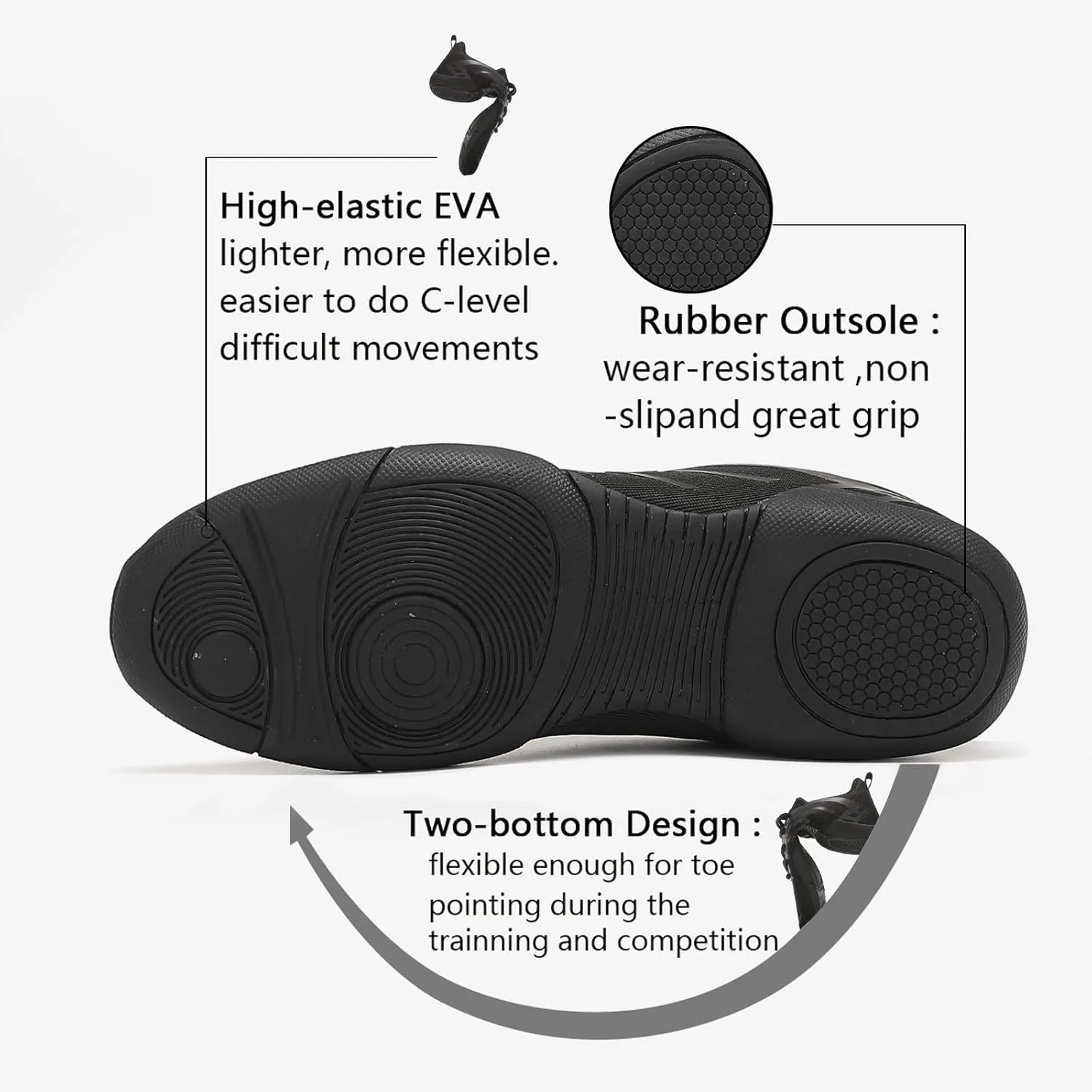 Girls Black Cheer Shoes High-Performance Women Breathable Lightweight Cheerleading Shoes Youth Cheerleading Dance Gymnastics Athletic Training Competition Sneakers