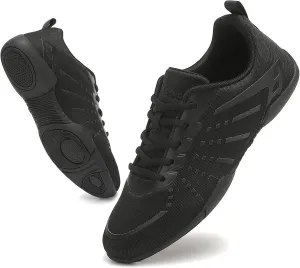Girls Black Cheer Shoes High-Performance Women Breathable Lightweight Cheerleading Shoes Youth Cheerleading Dance Gymnastics Athletic Training Competition Sneakers