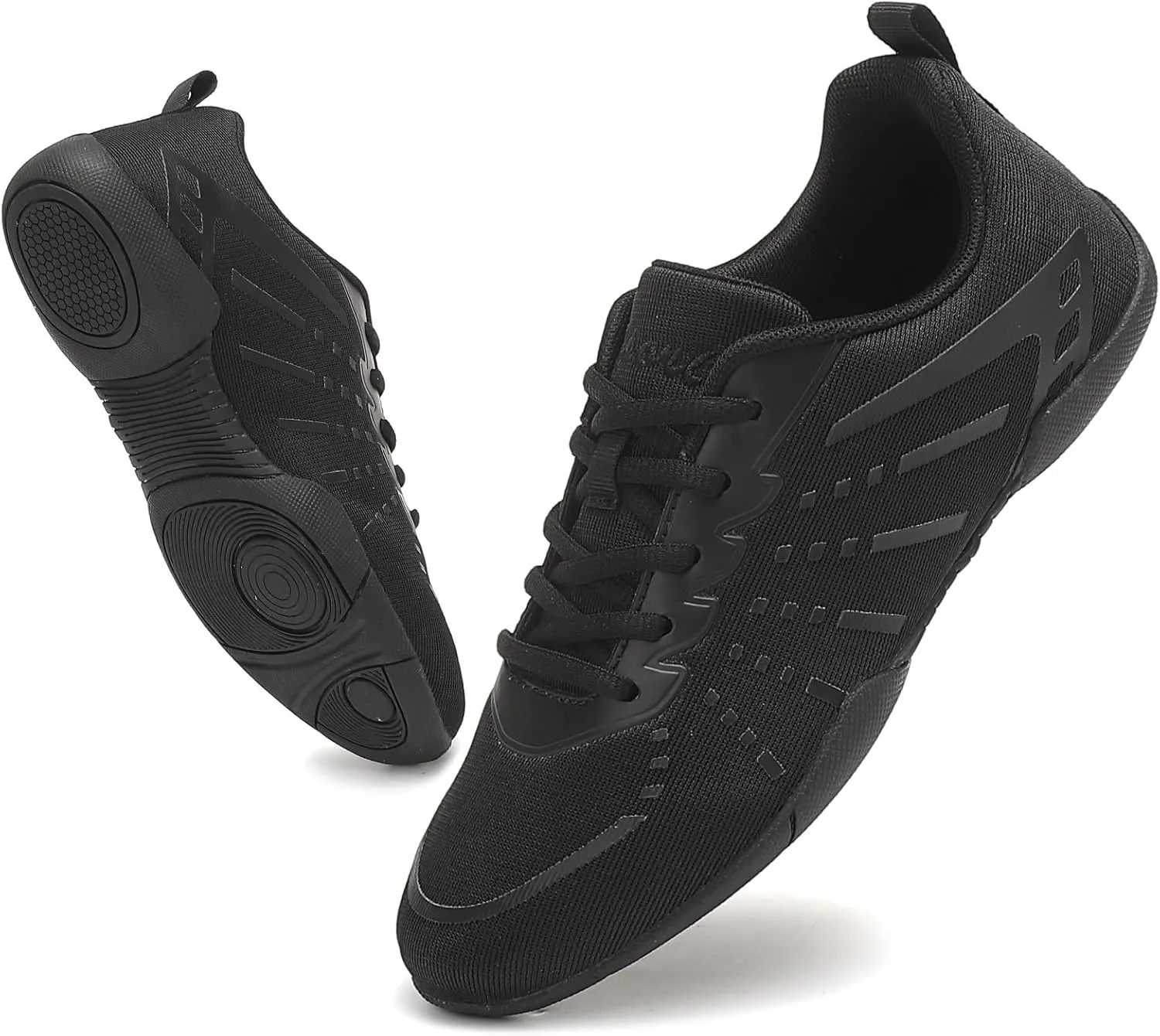 Girls Black Cheer Shoes High-Performance Women Breathable Lightweight Cheerleading Shoes Youth Cheerleading Dance Gymnastics Athletic Training Competition Sneakers