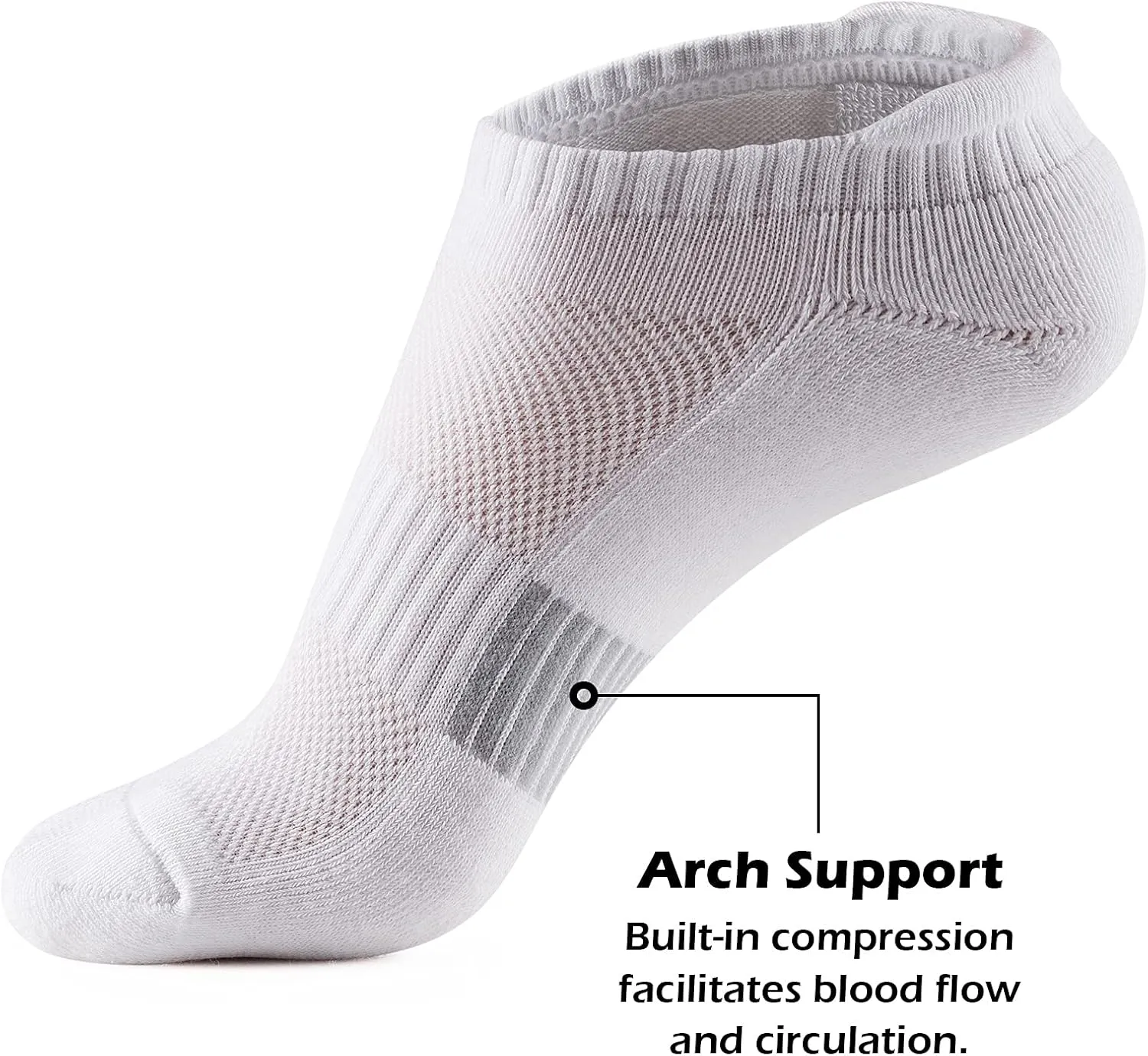 Gonii Ankle Socks Womens Running Athletic No Show Socks Cushioned 5-Pairs