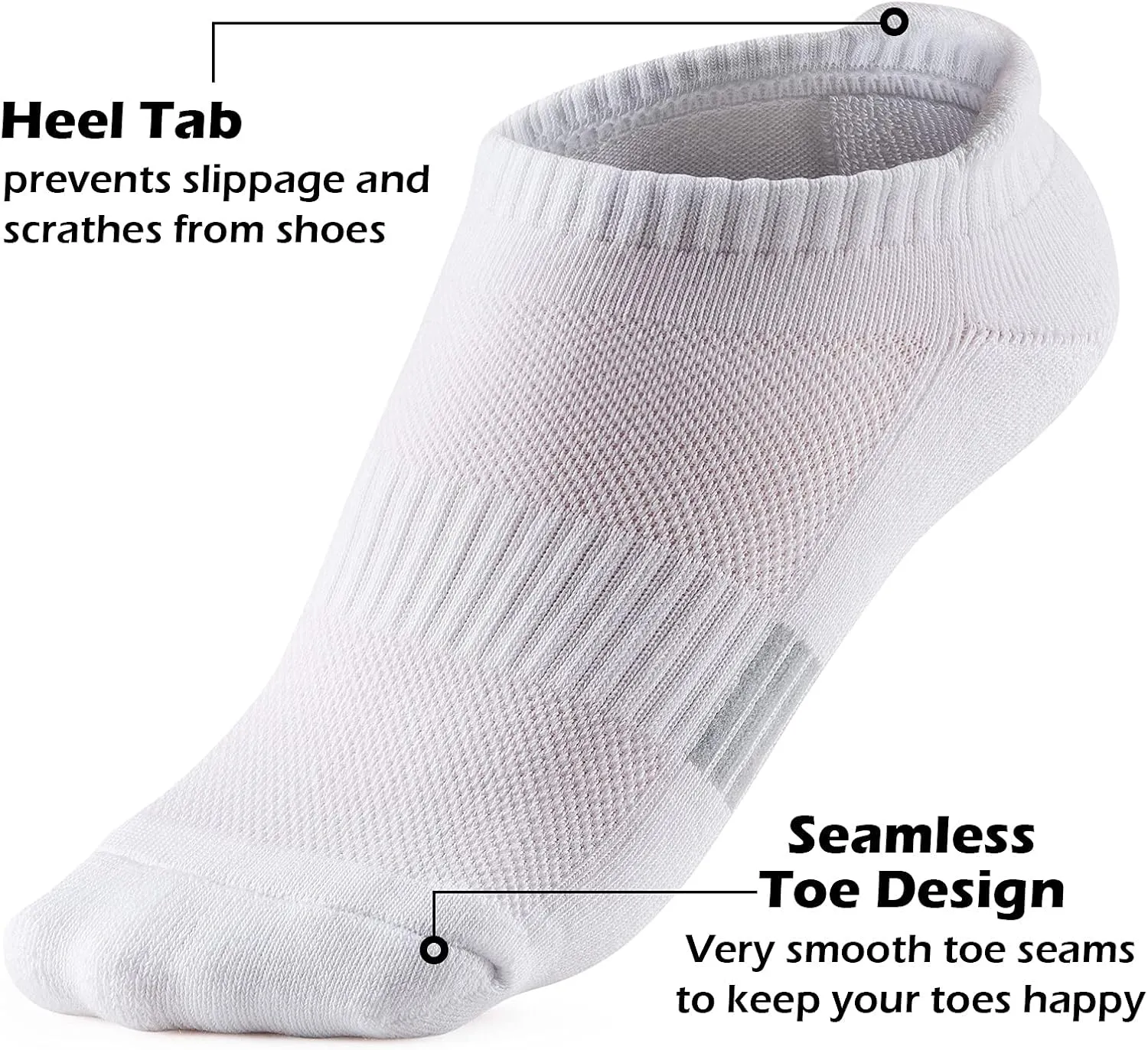 Gonii Ankle Socks Womens Running Athletic No Show Socks Cushioned 5-Pairs