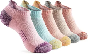 Gonii Ankle Socks Womens Running Athletic No Show Socks Cushioned 5-Pairs