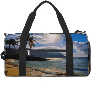 Gym Bag for Men Travel Duffle Bag Hawaii Beach Tote Bag Weekender Duffel Bag Weekender Bag for Sports