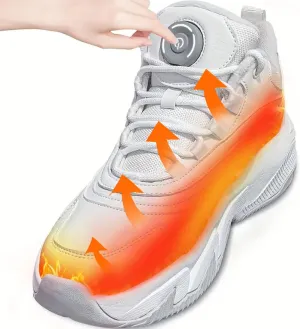 Heated Shoes for Men Rechargeable, Heating Sneakers for Women, 4000mAh Electric Self Heating Shoes Up to 20 H, Camping Foot Warmers for Outdoors Work Fishing Hunting Skiing Cycling