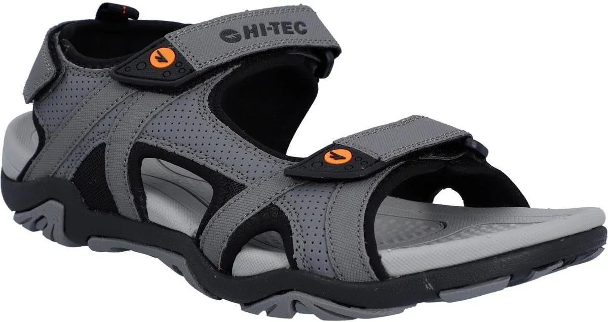 HI-TEC Crater Sandal Steel Grey/Black/Orange UK 7 Steel Grey/Black/Orange