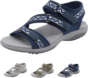 Hiking Sandals Women Comfort Summer Stylish Athletic Non-Slip Outdoor Walking Sandal for Outdoor Beach With Arch Support