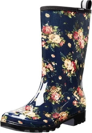 HISEA Women's Rain Boots Waterproof Mid Calf Garden Boots for Women