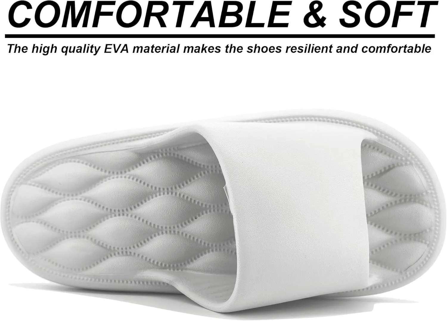 House Slides for Women Men Cloud Pillow Slippers Sandals, Non-Slip Shower Shoes, Cushioned Thick Sole Fit Bathroom Bedroom Pool Beach