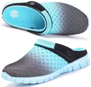 Hsyooes Mens Womens Mules & Clogs Garden Shoes Summer Breathable Mesh Slippers Non-Slip Outdoor Beach Sandals Unisex