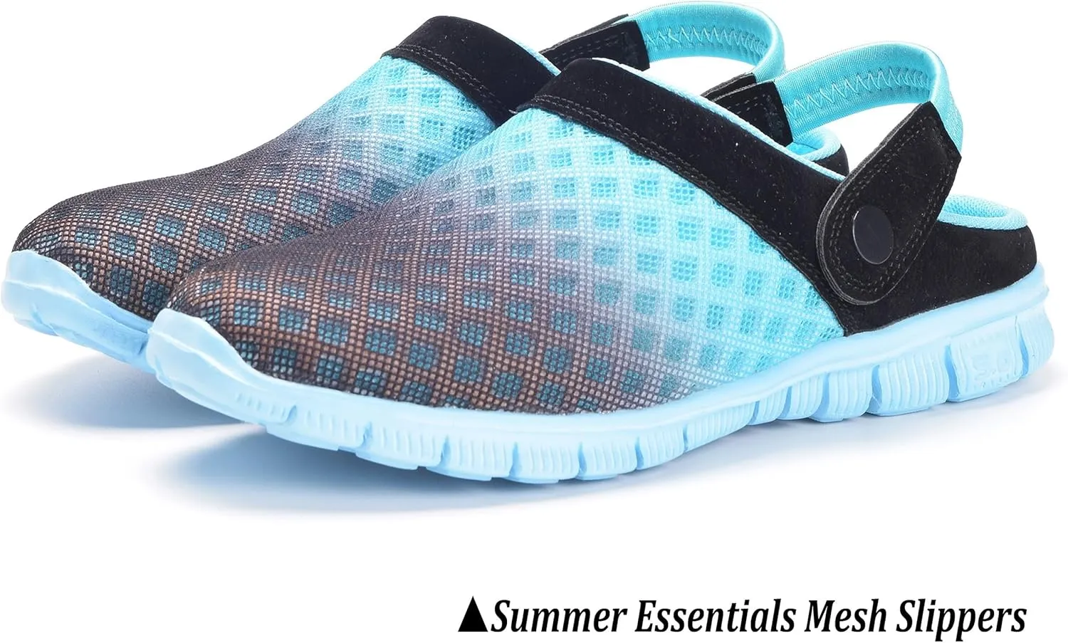 Hsyooes Mens Womens Mules & Clogs Garden Shoes Summer Breathable Mesh Slippers Non-Slip Outdoor Beach Sandals Unisex