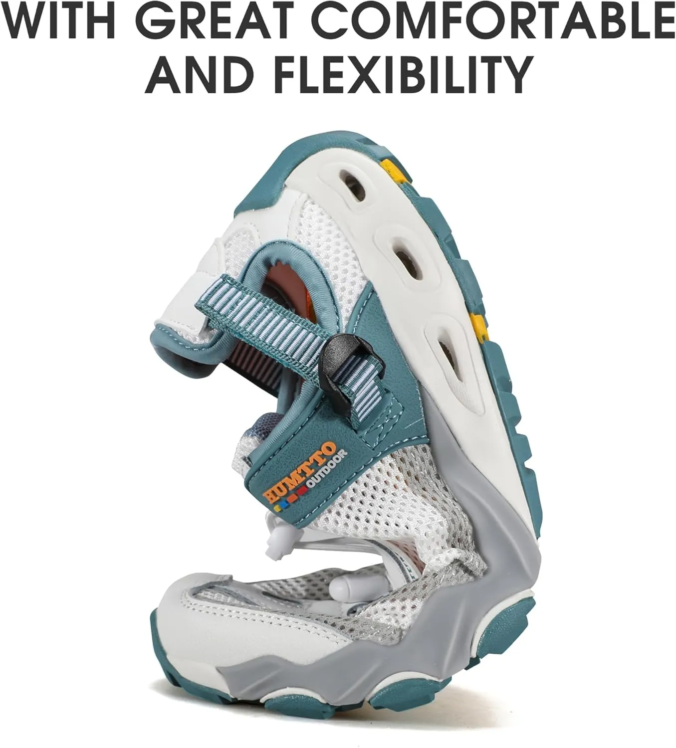 HUMTTO Men's Amphibious Water Shoes - Hiking Sandals for Men Outdoor Water Sandal Closed Toe Non-Slip River Shoes Summer Quick Drying Aqua Shoe